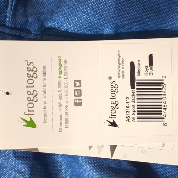 New Frogg Toggs All Sport Rain Jacket Size Medium - Picture 7 of 9